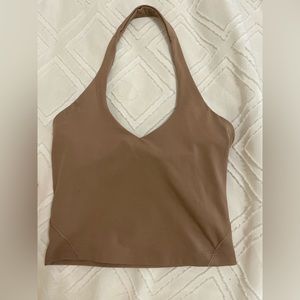 Brand new Lululemon tan halter top size 4